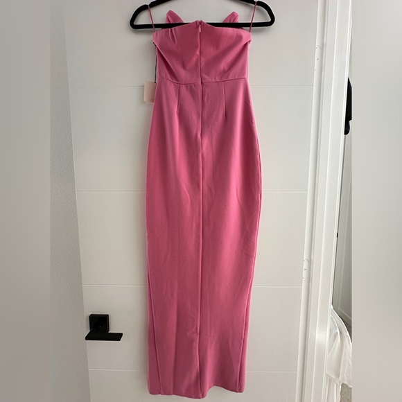 Superdown pink strapless formal bodycon maxi dress wedding party event NWT XS - Picture 14 of 16